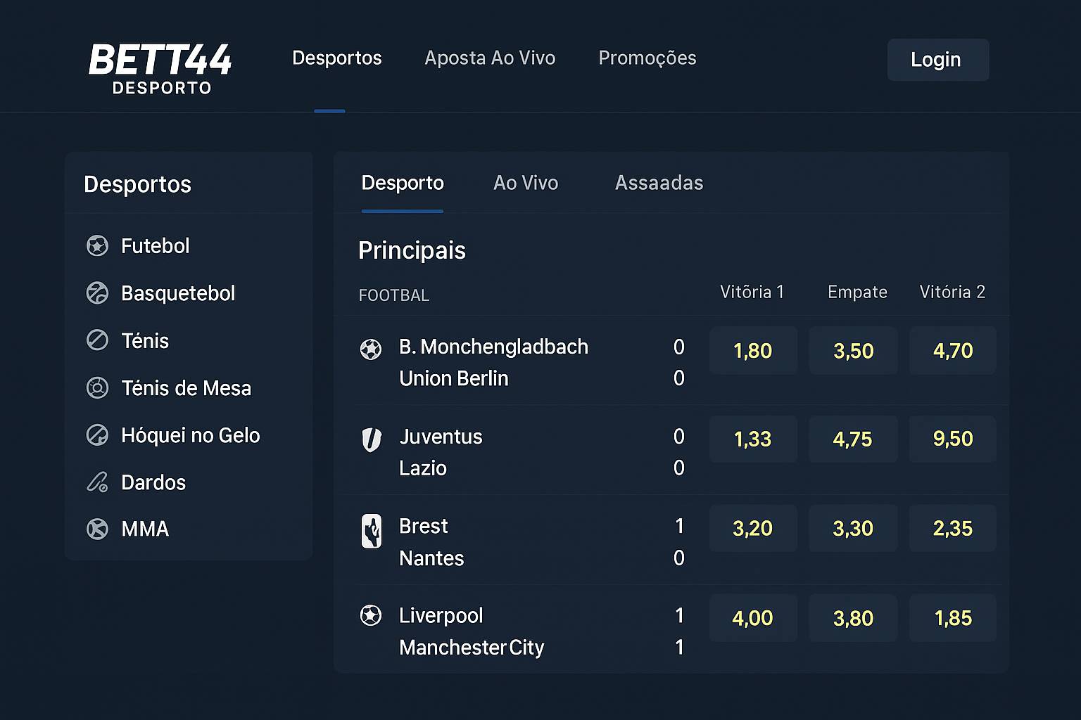 Aposte em apostas esportivas no cassino online BET74